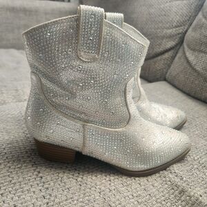 Link Kids Silver Glitter Boots